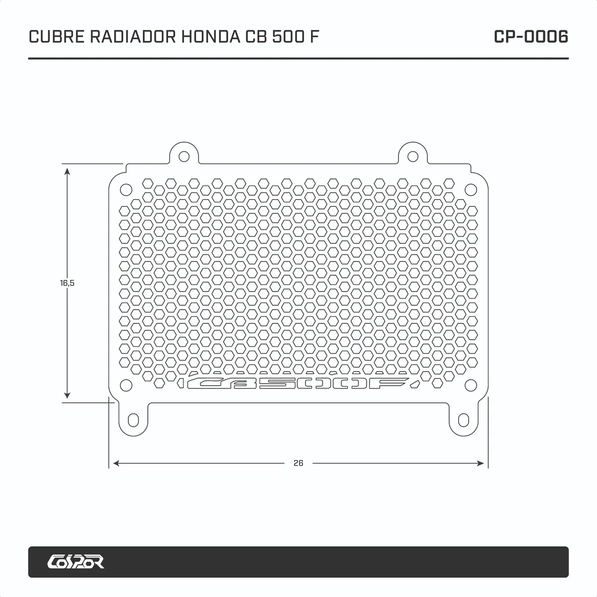 Cubre Radiador Honda CB 500 F - Image 3