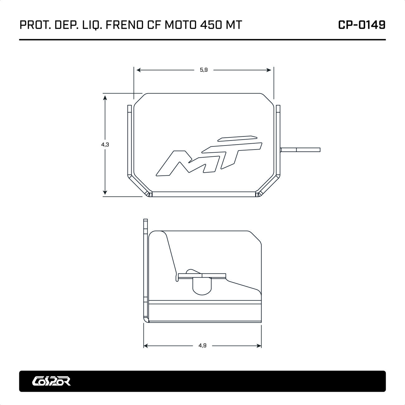 Protector Tanque Freno Trasero CFMOTO 450 MT - Image 9